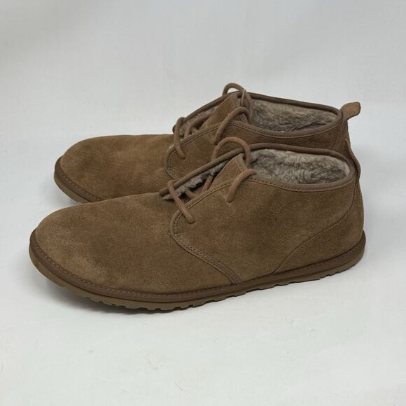 UGG Maksim Chukka Ankle Boots Mens 12 Brown Suede Shearling Lined Preppy 1126879 - Picture 4 of 16